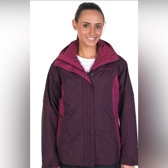 Columbia Womens Bugaboo Ski Snowboard Interchange Parka Purple Pink Small - Picture 1 of 13